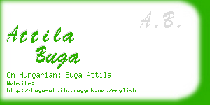 attila buga business card